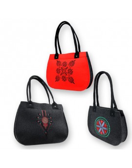 Torebka filcowa haftowana - Model Eva 6ZPC