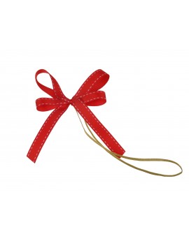 Czerwona kokarda ozdobna do dekoracji prezentów