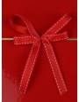 Czerwona kokarda ozdobna do dekoracji prezentów