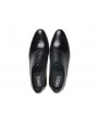 Eleganckie czarne skórzane buty typu half-brogues 6518