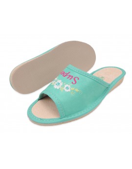 Haftowane pantofle Super Mama - Personalizowany prezent na dzień Matki
