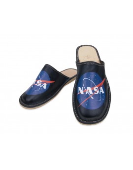 NASA skórzane pantofle kapcie domowe na prezent