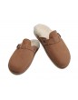 Zimowe skórzane klapki ortopedyczne Fusbet Pełne - profilowane