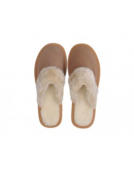 Ciepłe damskie kapcie domowe z futerkiem ocieplane runem A9WB