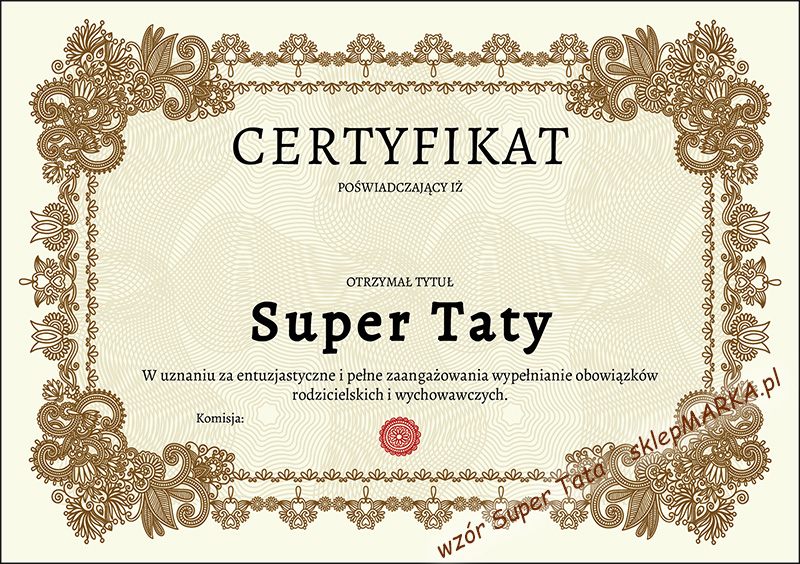 Certyfikat Super Tata